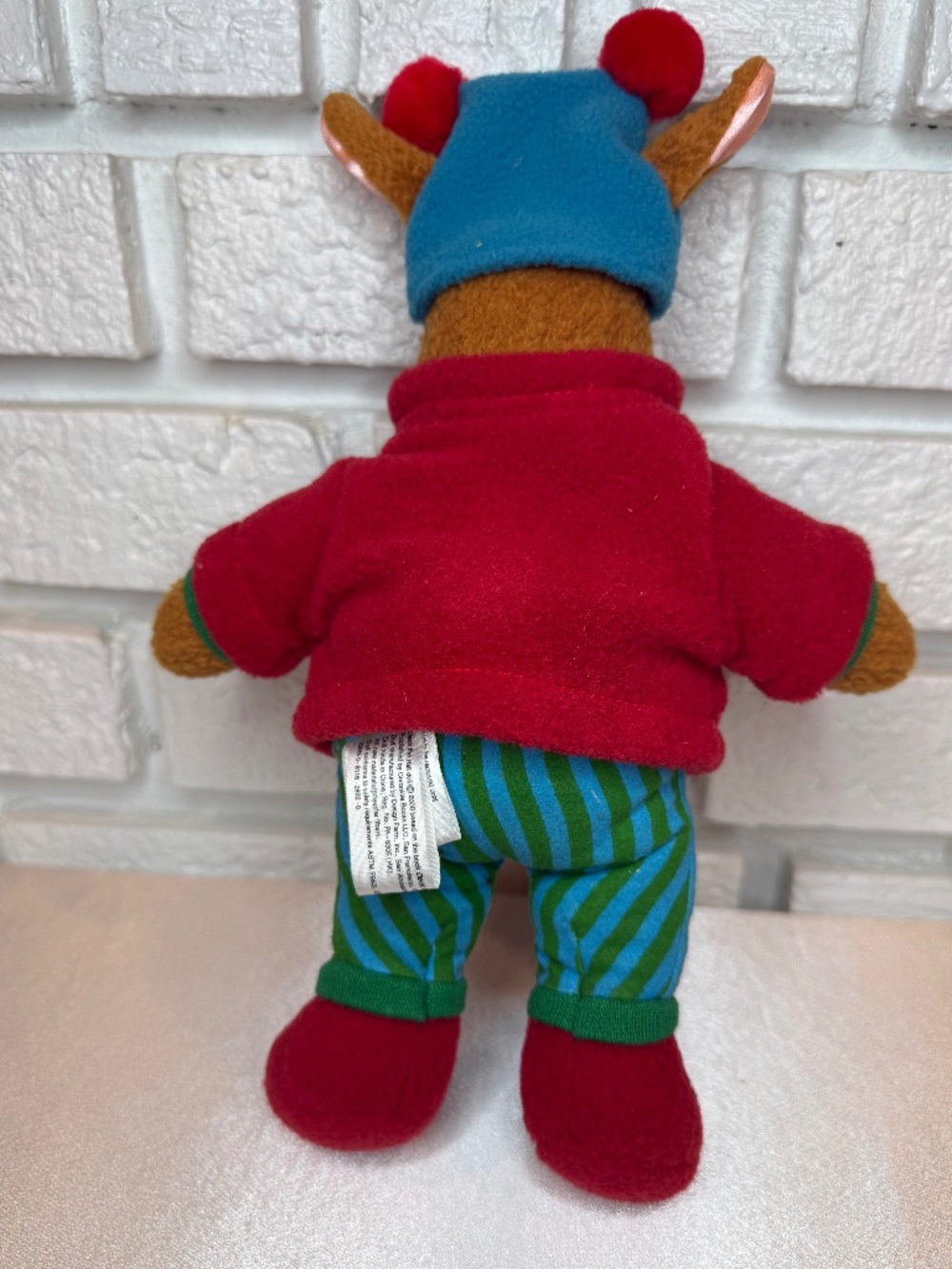 Deck The Hall Rabbit Rattle Book Plush - Picture 2 of 3